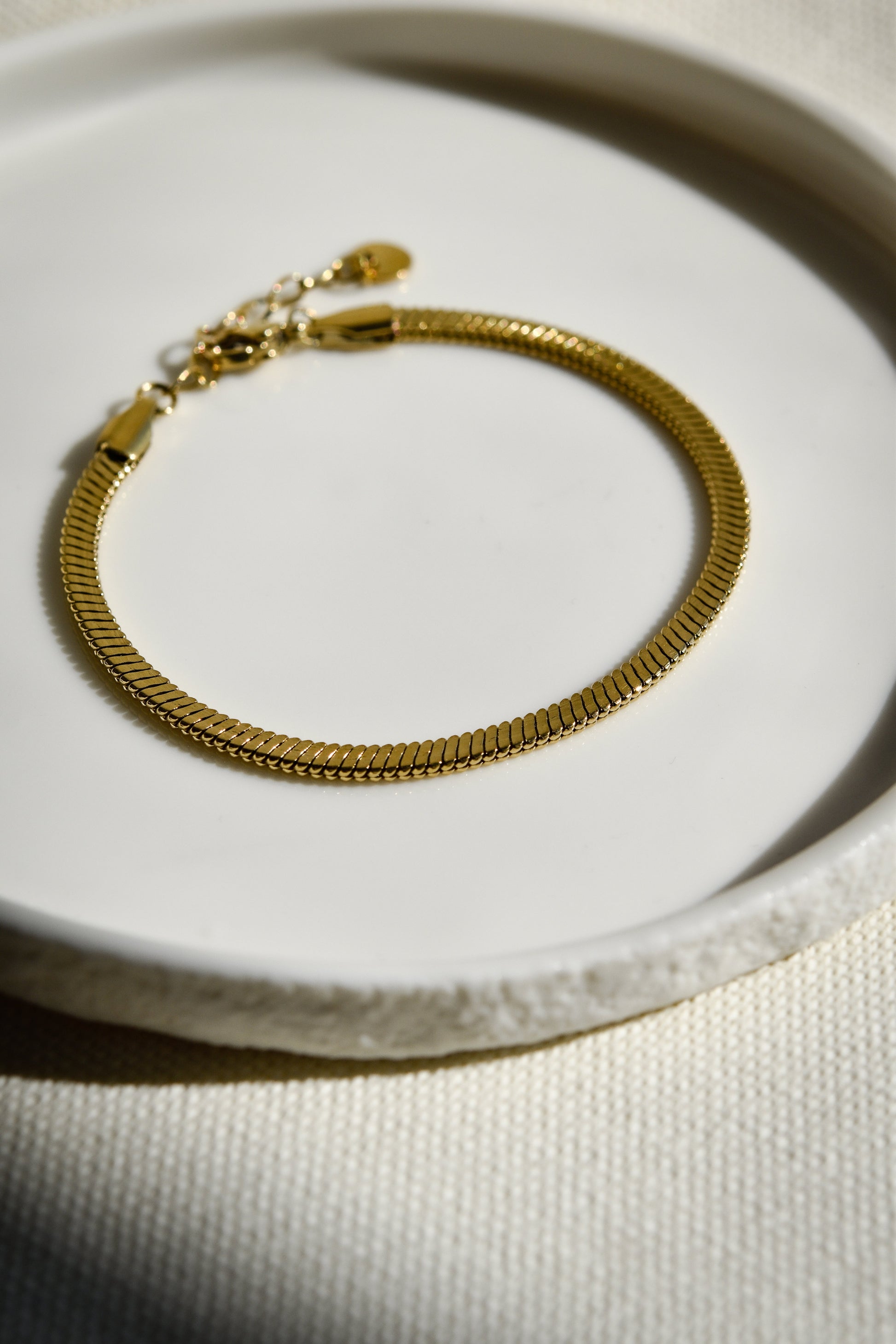 Flat Chain Bracelet in Gold