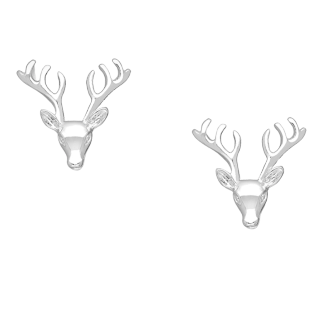 Reindeer studs in Silver