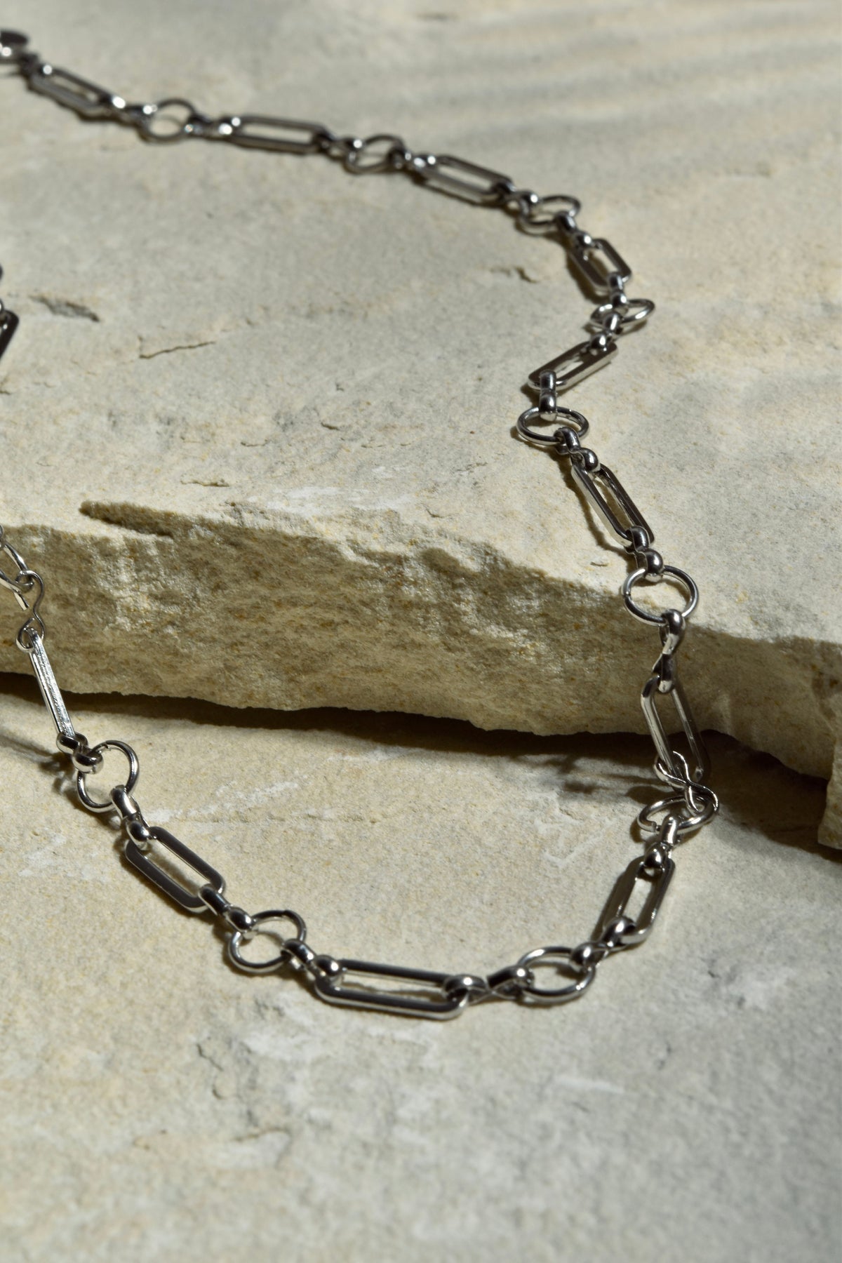 Statement Link Necklace in Silver