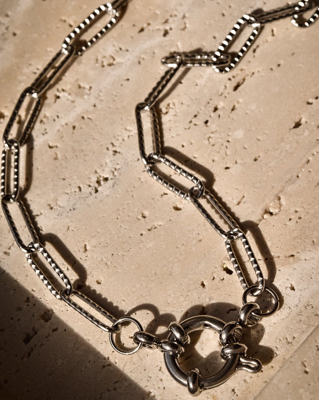 Paperclip Necklace in Silver