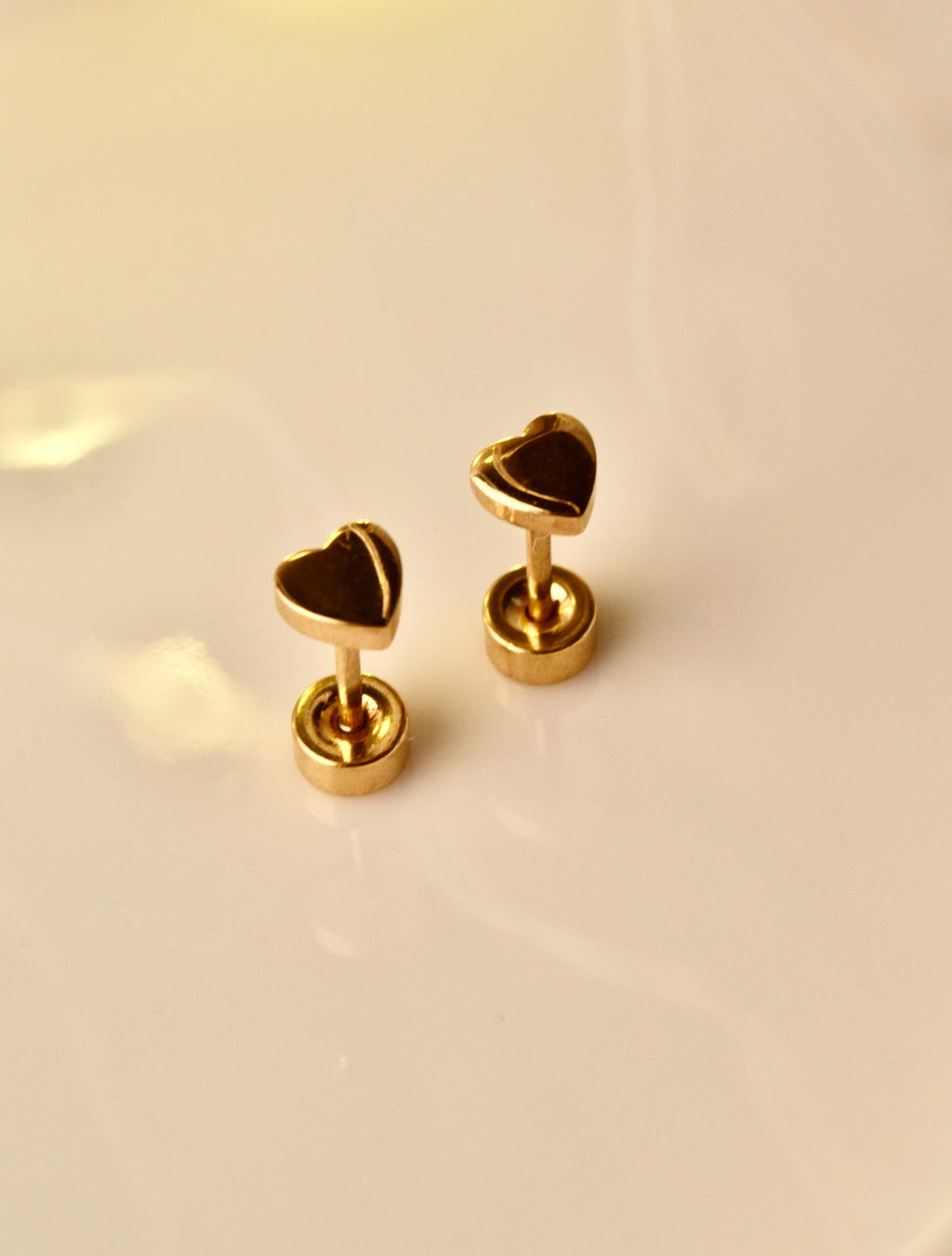 Flat Back Hearts in Gold