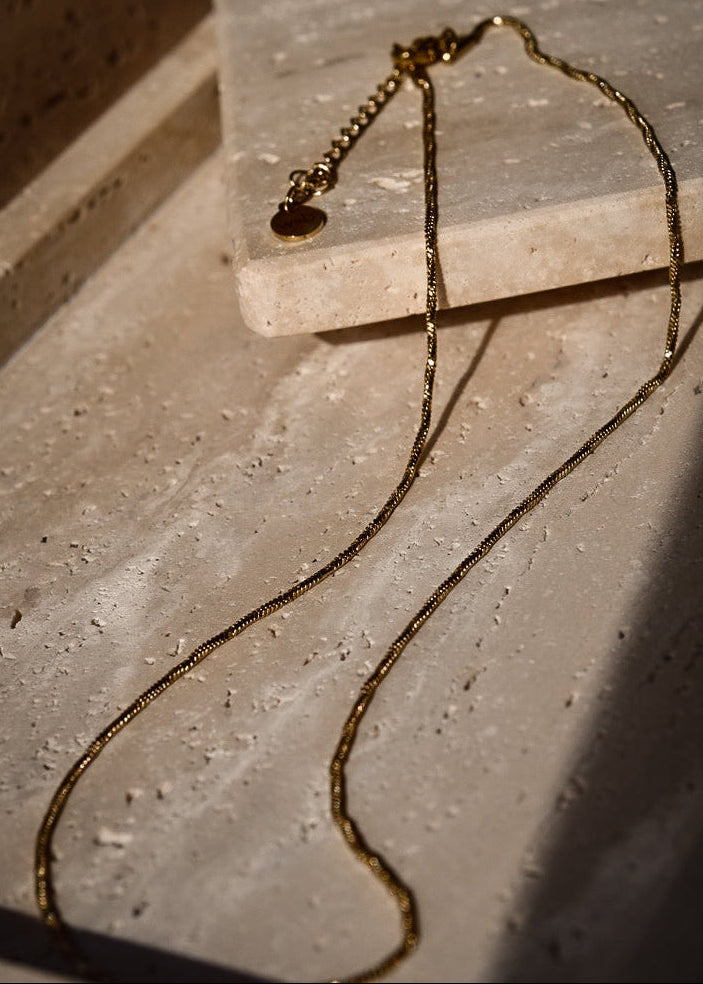 Sleek Chain Necklace in Gold