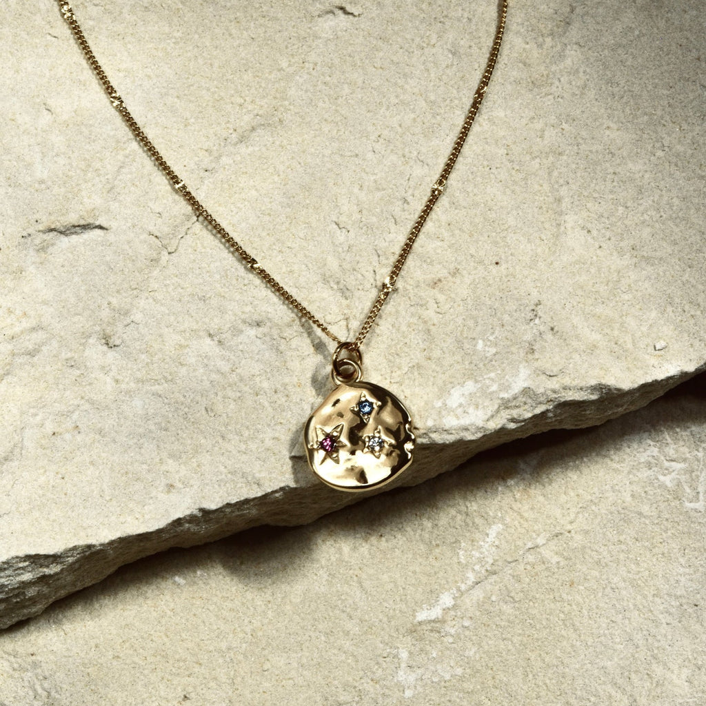 Molten Star Necklace in Gold