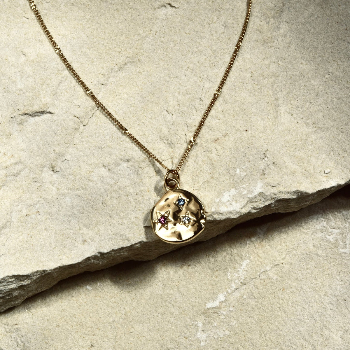 Molten Star Necklace in Gold