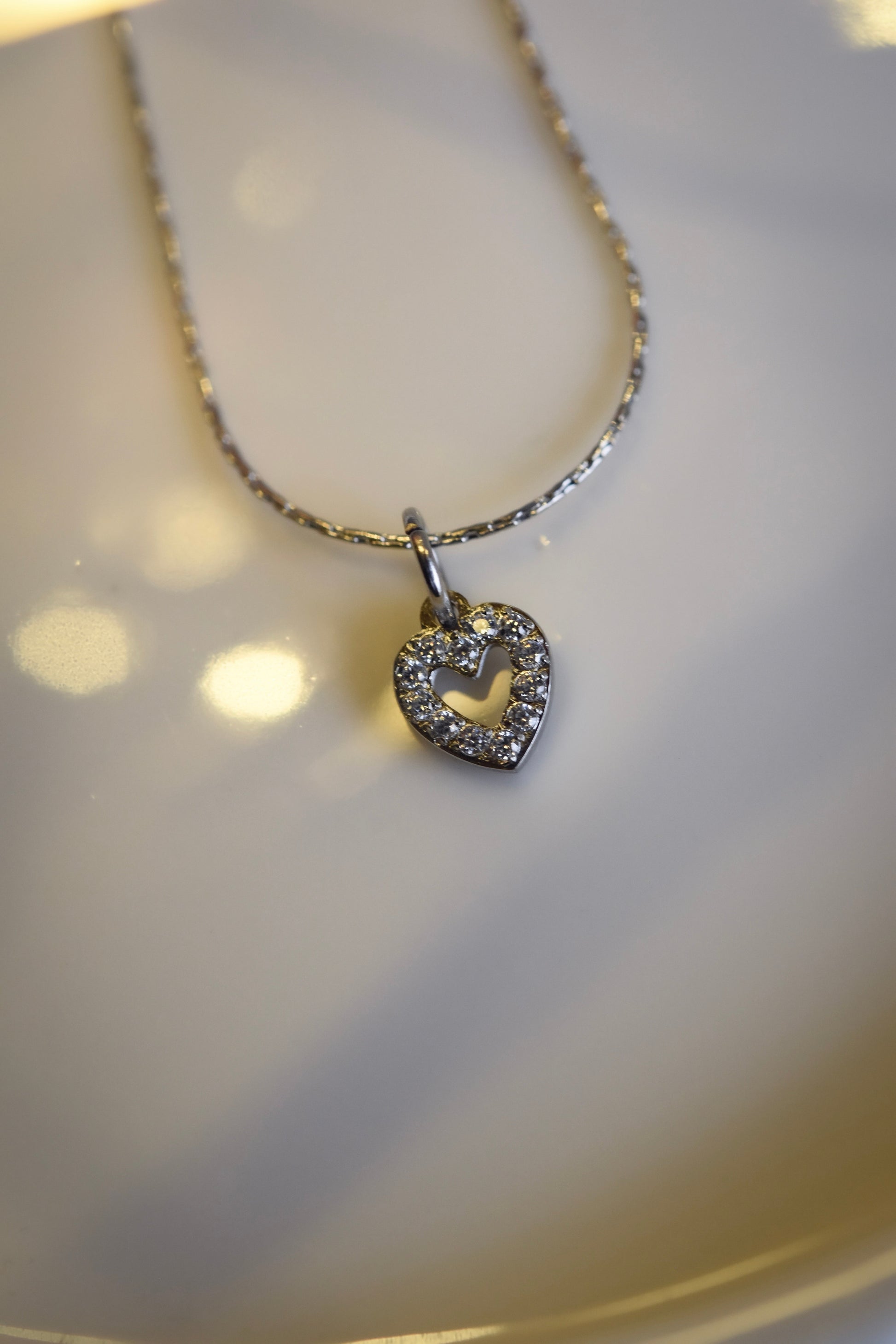 Mini Heart Necklace in Silver