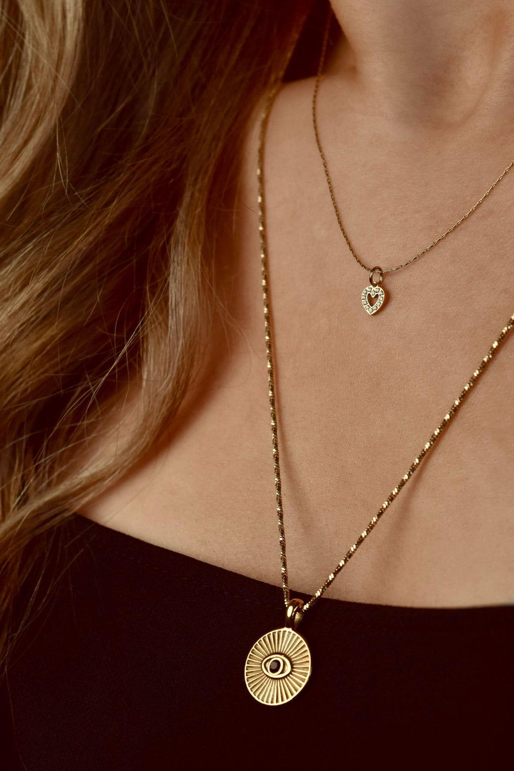 Mini Heart Necklace in Gold