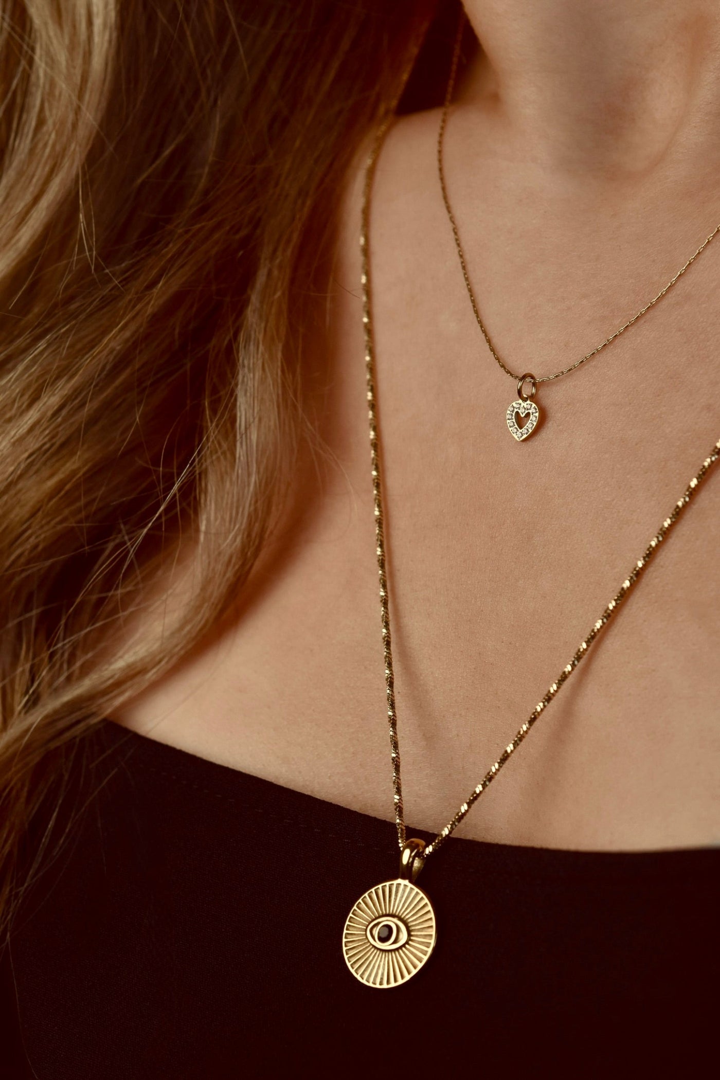 Mini Heart Necklace in Gold