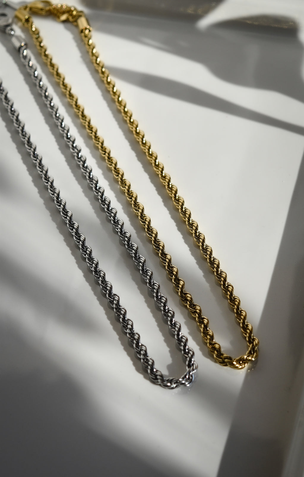 Rope Chain Necklace in Silver