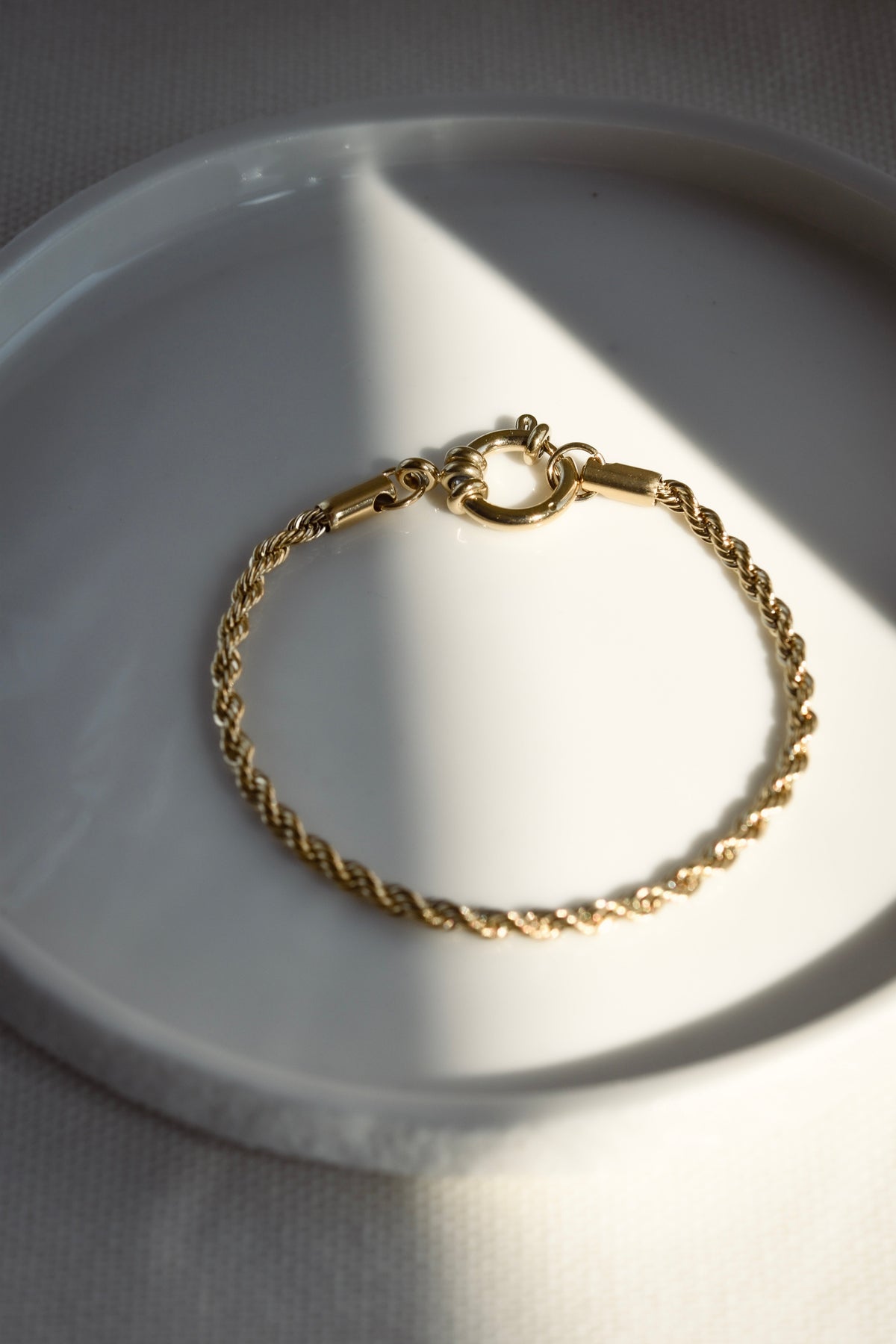 Rope Chain Statement Bracelet in Gold