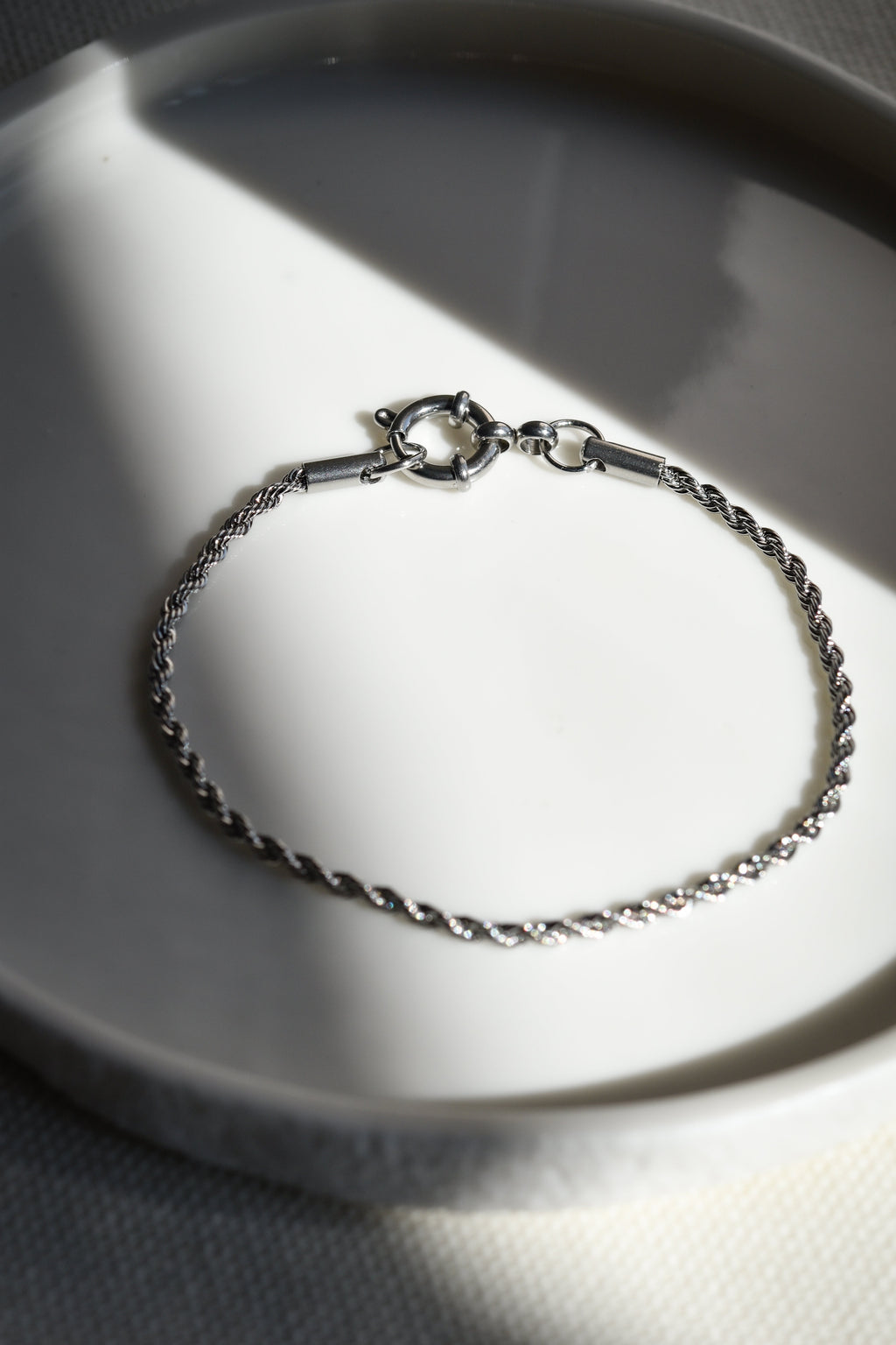 Rope Chain Statement Bracelet in Silver
