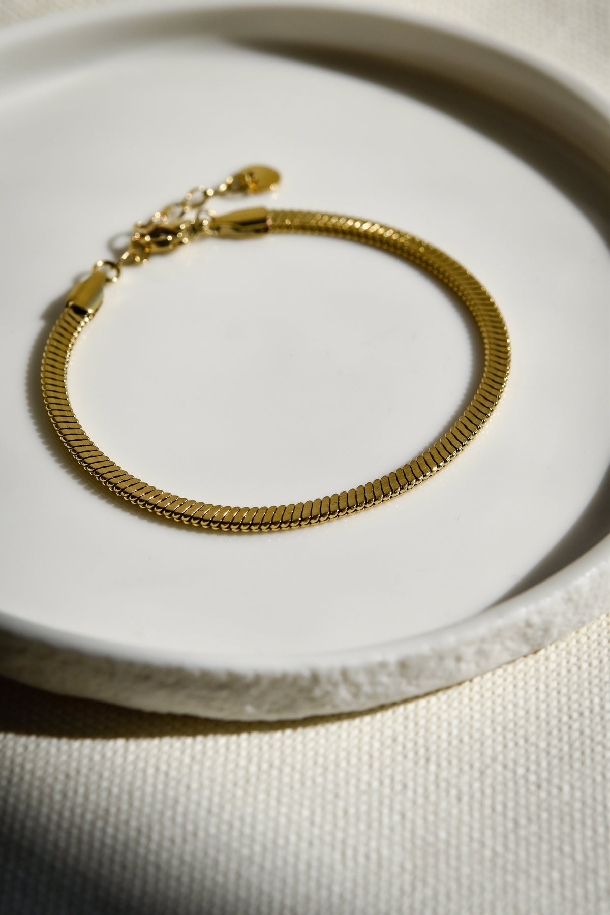 Flat Chain Bracelet in Gold