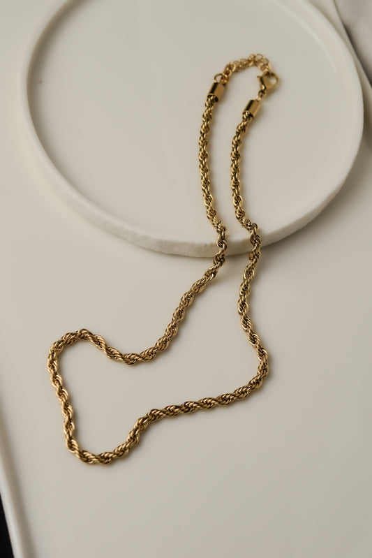 Rope Chain Necklace in Gold