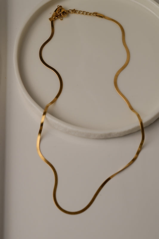 Everyday Flat Chain Necklace in Gold