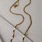 Statement Flat Chain Necklace in Gold