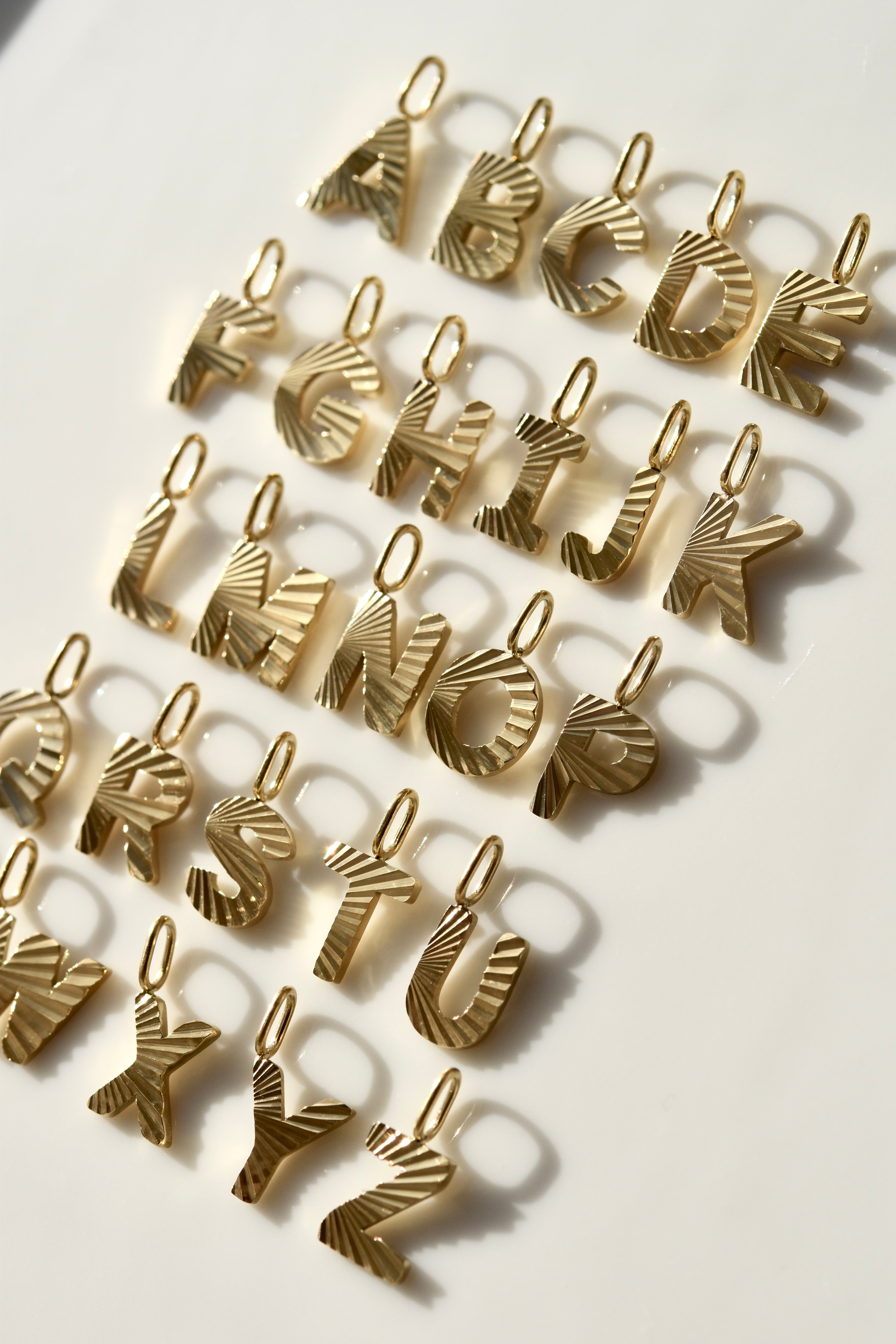 Etched Initials in Gold