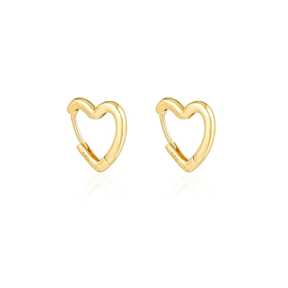 Heart Huggies in Gold