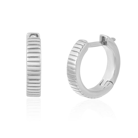 Etched Hoops in Silver