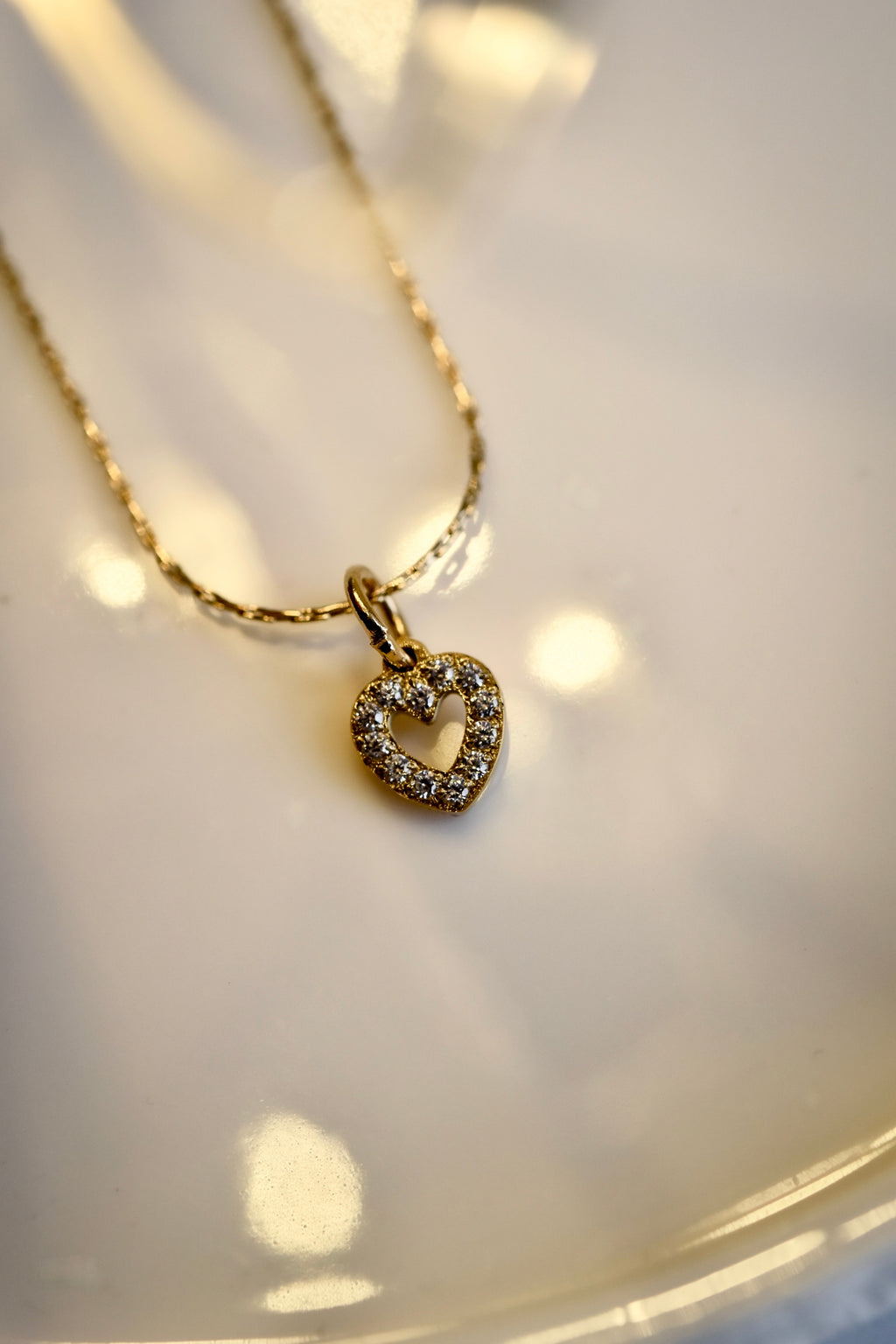 Mini Heart Necklace in Gold