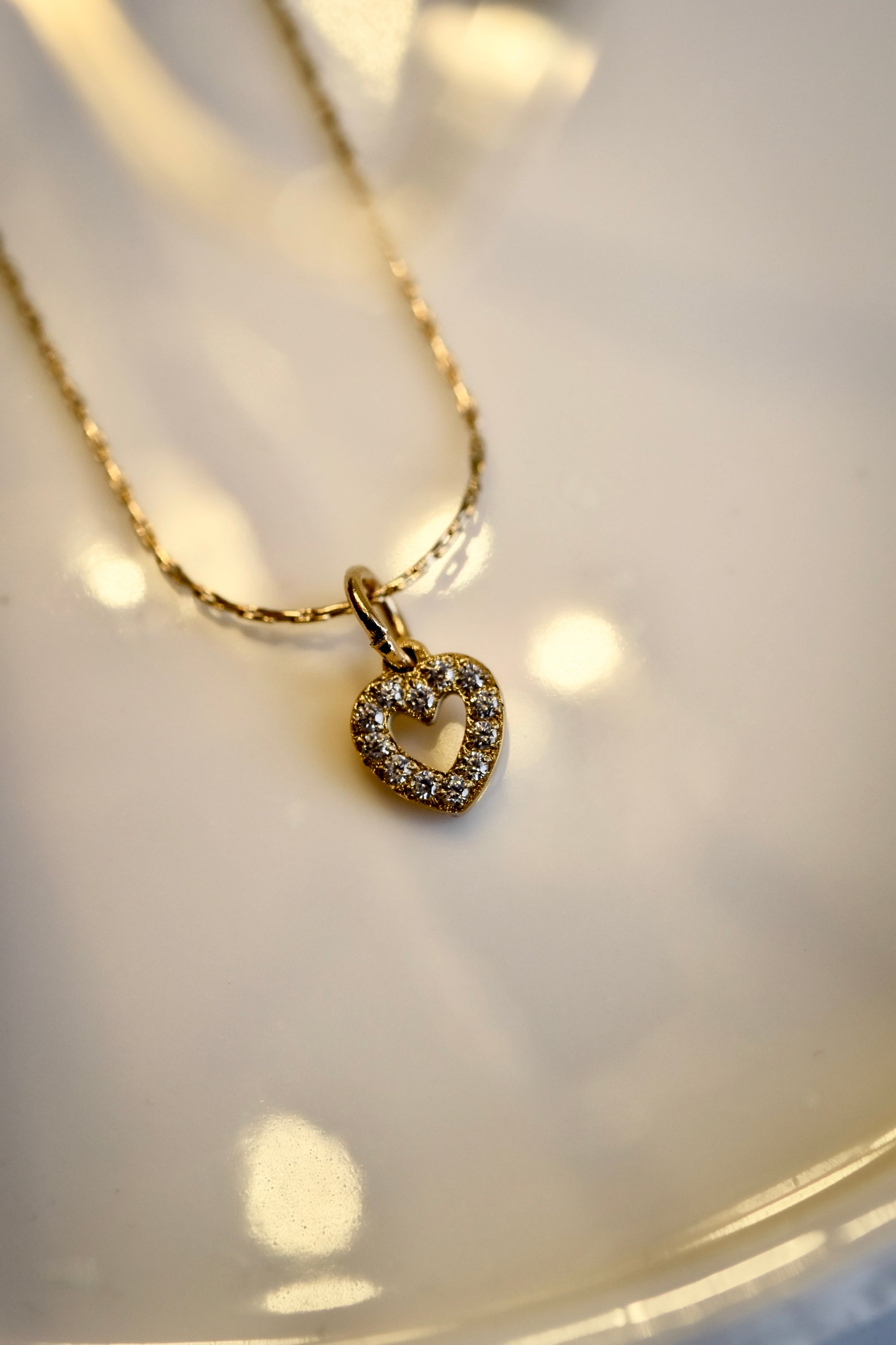 Mini Heart Necklace in Gold