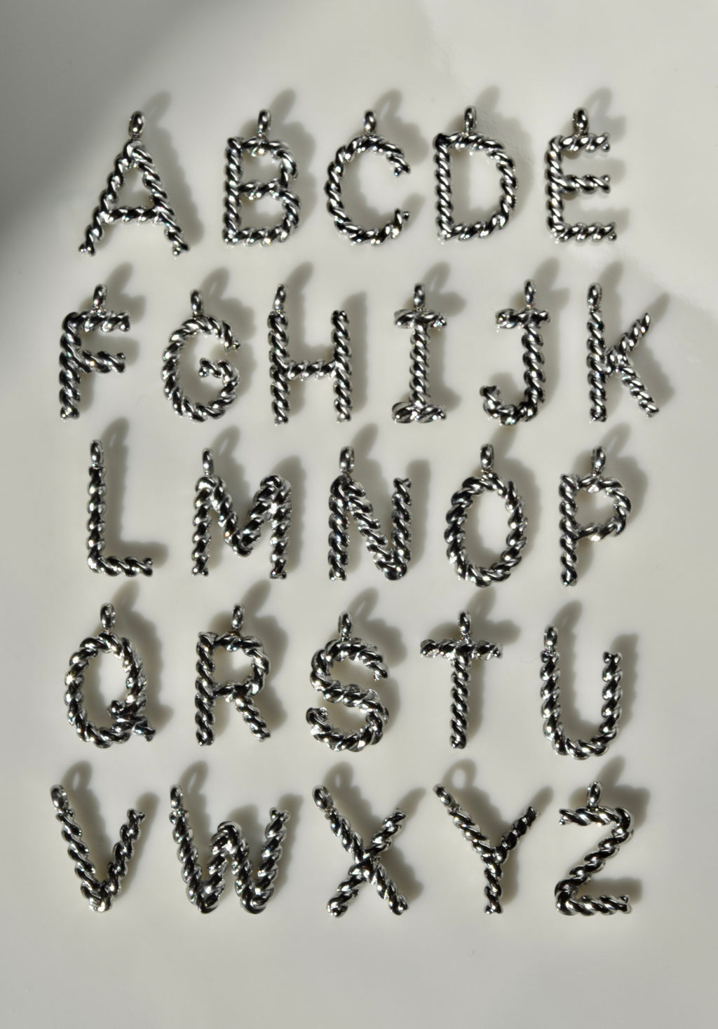 Twist Initials in Silver