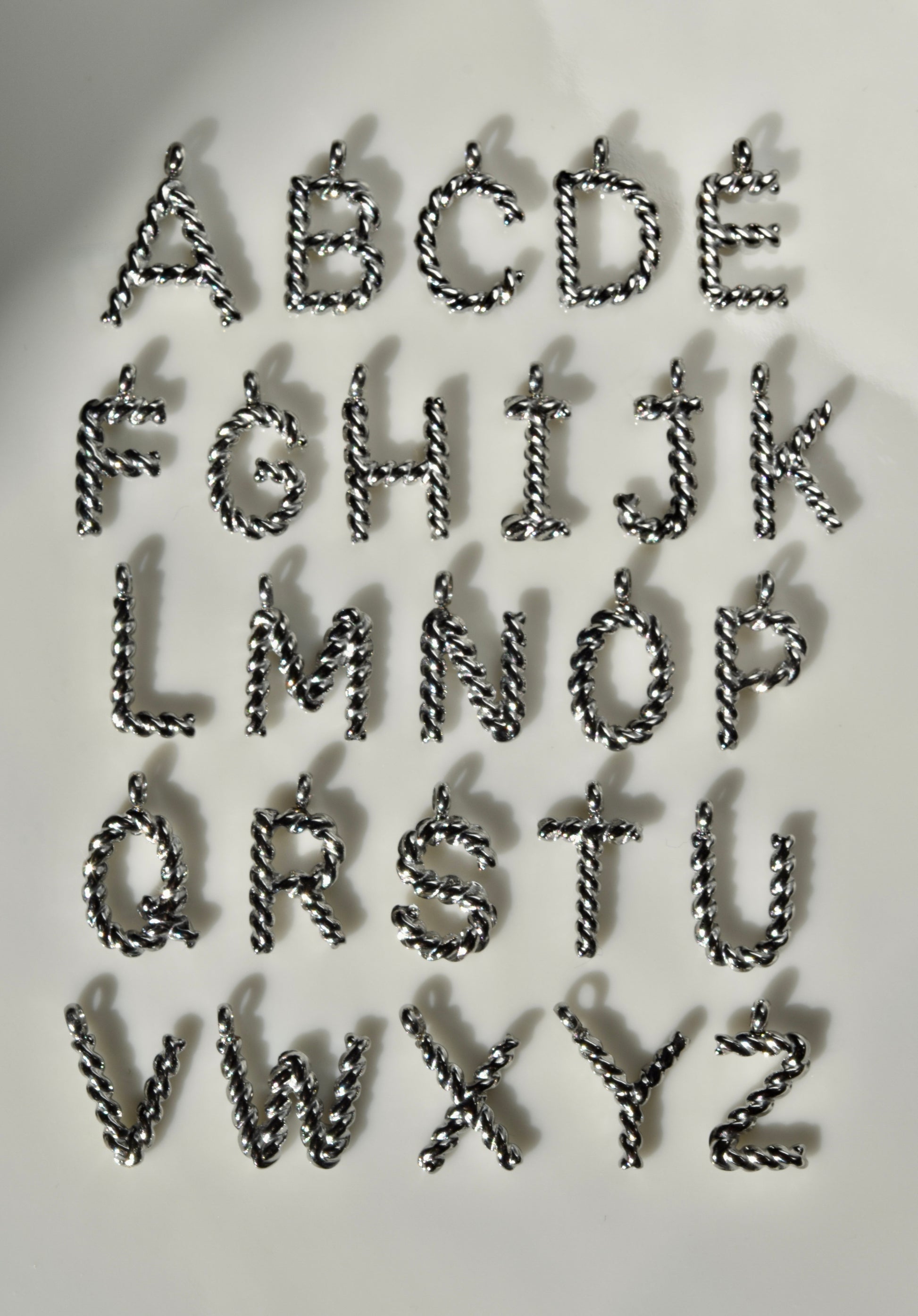 Twist Initials in Silver