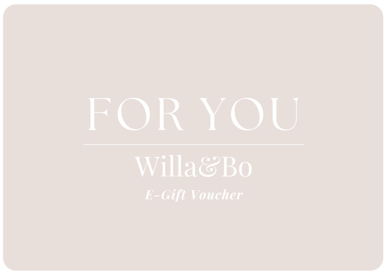 Willa&Bo E-Gift Voucher