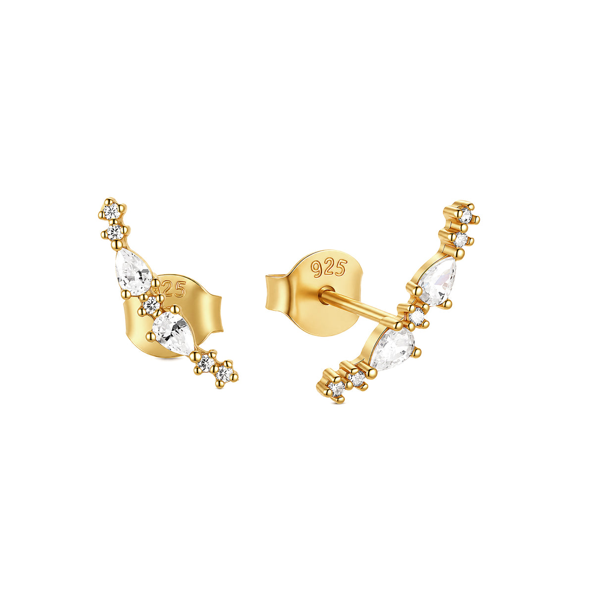 Crystal Curve Climbers in Gold