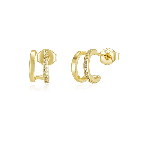 Illusion Hoops in Gold