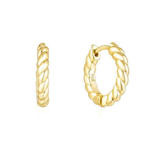 Large Twisted Hoops in Gold