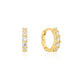 Chunky Jewelled Huggies in Gold