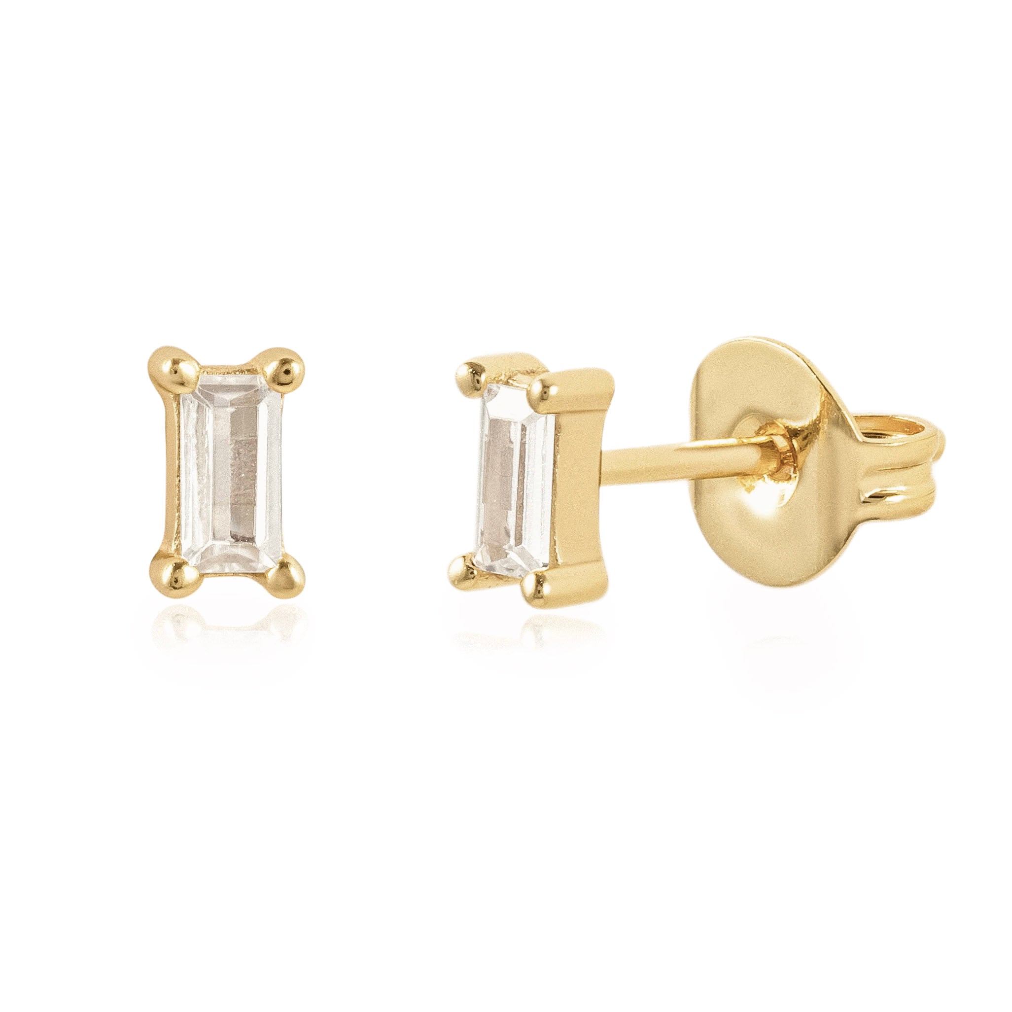 Baguette studs on sale